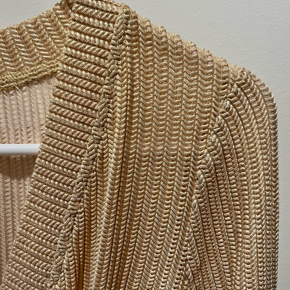 Lulus gold shimmer v-neck wrap body suit.
